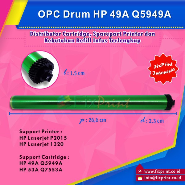 OPC Drum HP 49A Q5949A 53A Q7553A, Printer HP P2015 1320