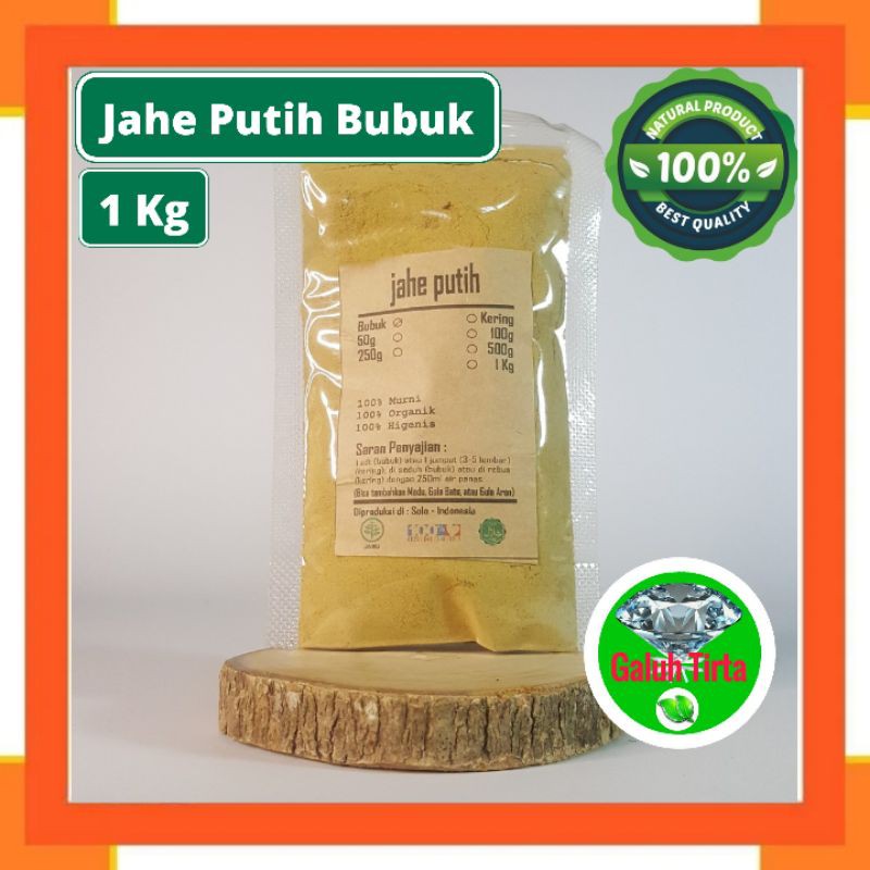 

JAHE PUTIH BUBUK 1000 GRAM / 1 KG - WHITE GINGER POWDER - Zingiber officinale JSR rempah organik