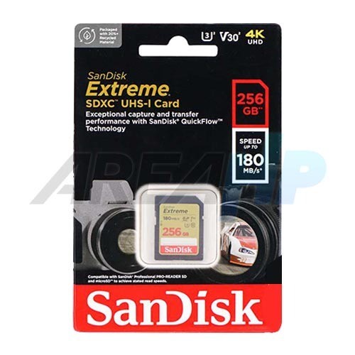 Sandisk 256GB 256 GB Extreme 180 mb/s SD SDXC Card