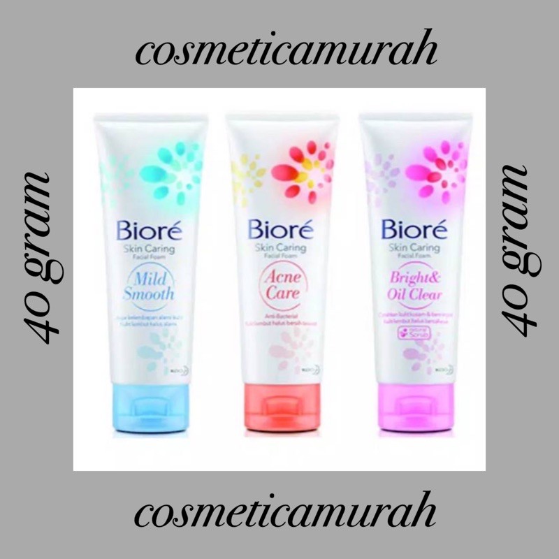 [ 40 g ] | biore facial wash bright / mild / acne 50 gr | sabun cuci wajah biore bright clear