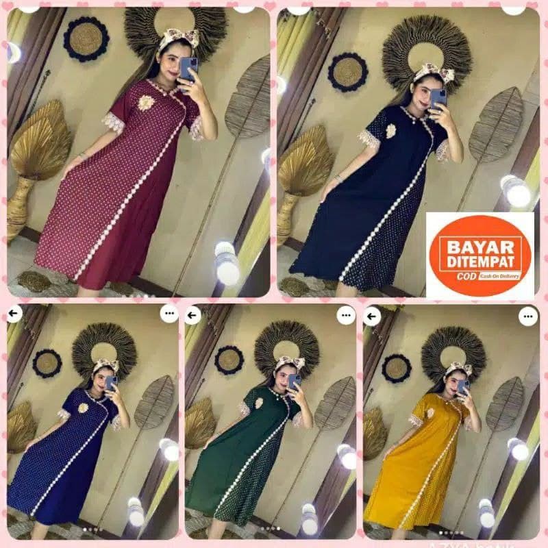 daster arab/Dress Polkadot/Daster Arab Syifa