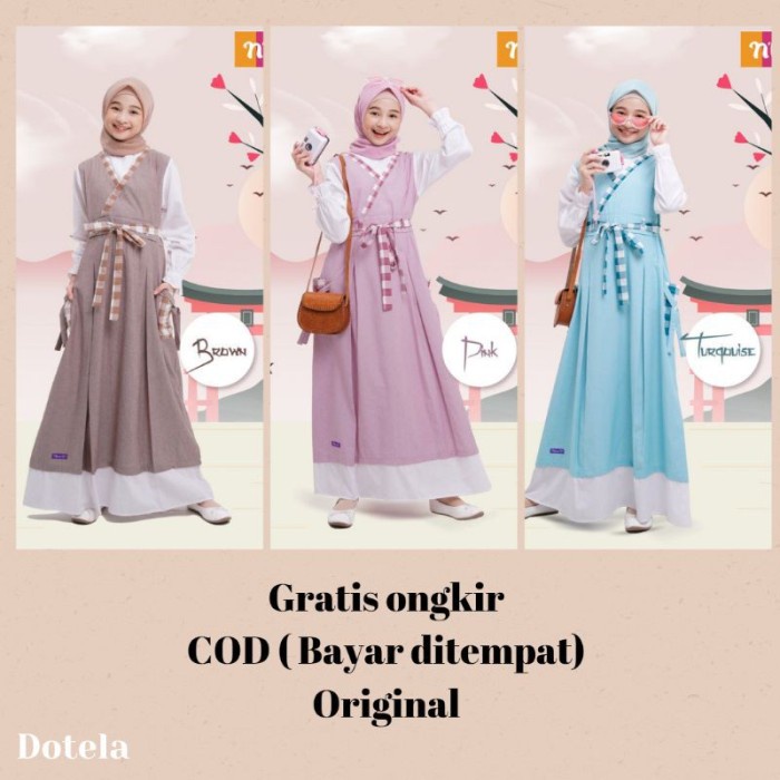 PREMIUM GAMIS ASIAN SERIES NIBRAS TEEN NT 66 / NT 066 ORI BY NBRS - TURQOUISE, M