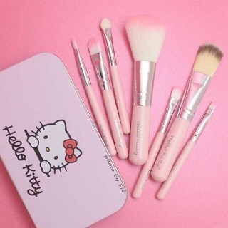 Set Hello Kitty Makeup Brush 7pcs Paket Set Kuas Make Up Brush Set