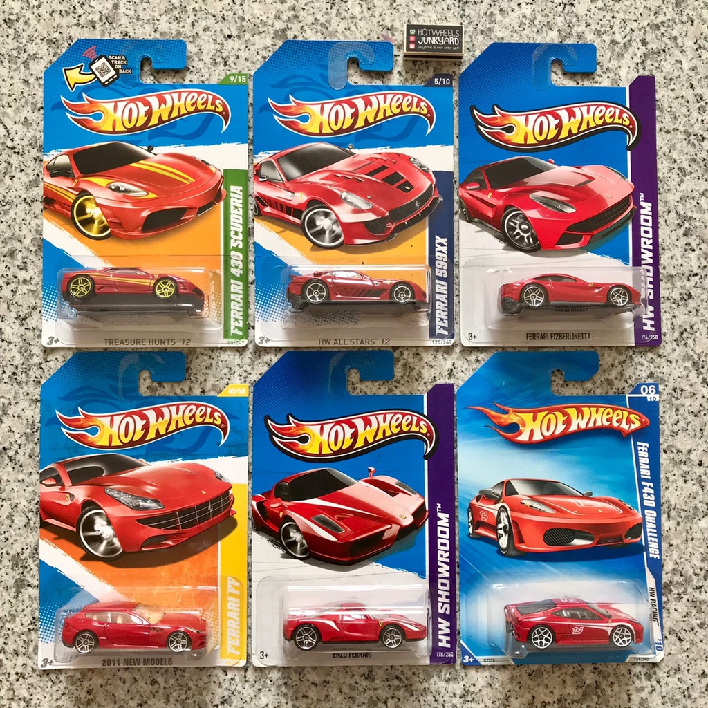 Paket Hot Wheels Ferrari 599XX Enzo F430 Scuderia FF Berlinetta Red