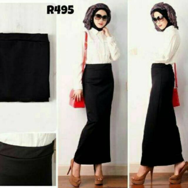 PELANGI RAINBOW MERAH KUNING HIJAU ROK BAWAHAN MURAH WQT/ Rok span formal panjang wanita tanpa belah