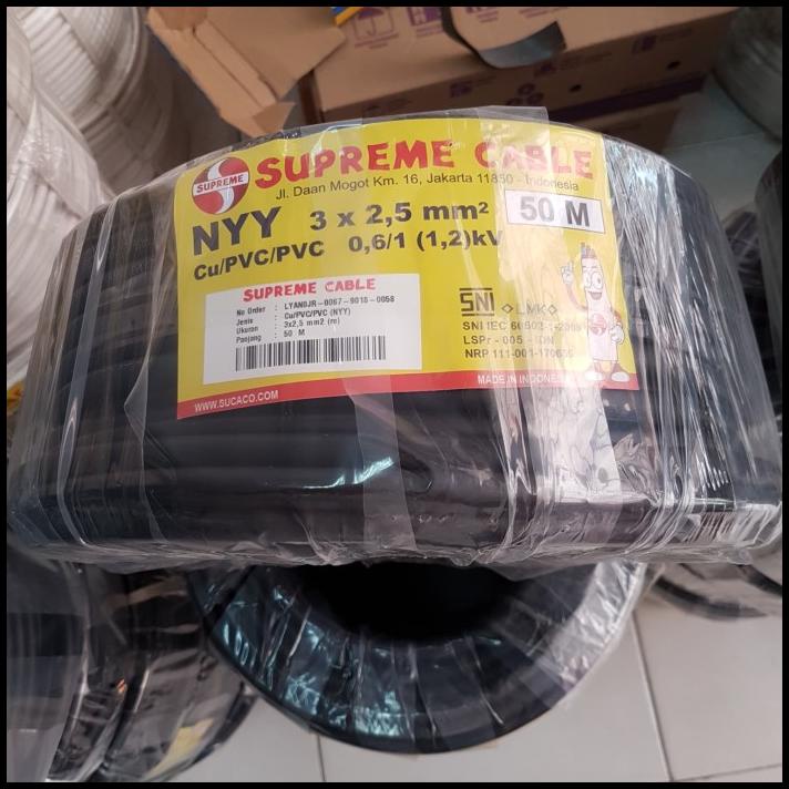 Kabel Nyy 3X2.5 Supreme 50M Hitam