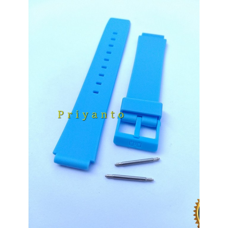 Tali karet jam Tangan Q&amp;Q QnQ QQ VP 46 VP46 Original Oem Rubber Watch Bend QnQ VP46 Bonus Pen