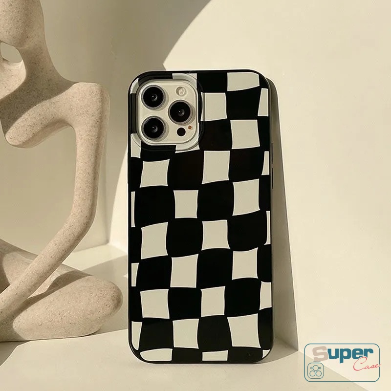 Soft Case Tpu Glossy Shockproof Motif Catur Untuk iPhone 11 13 12 Pro Max 6 7 Plus XR X XS Max 6s 8 Plus SE 2020