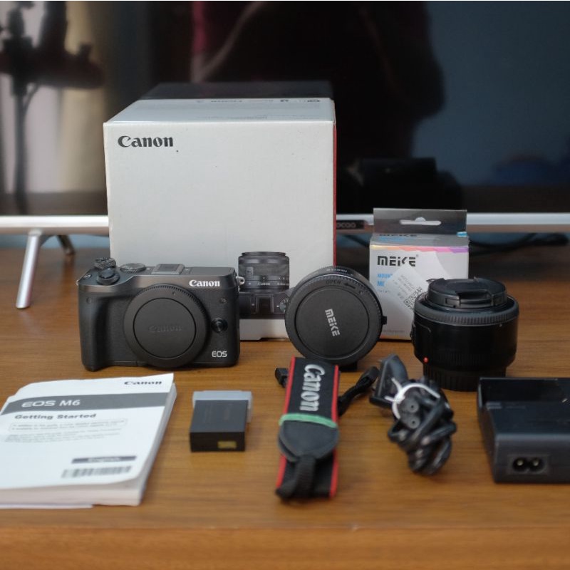Canon Eos M6 Adapter Lensa Fix 50mm
