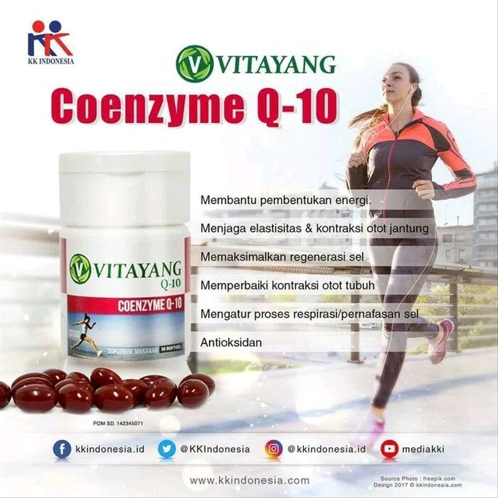 VITAYANG COENZYME Q-10 KK INDONESIA ready surabaya gojek suplemen jantung sehat antioksidan energi