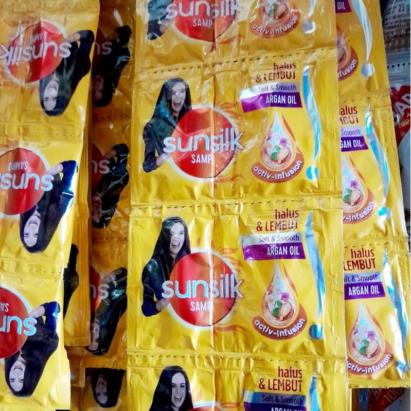 sunsilk sampo sahet halus dan lembut renceng isi 12 sachet