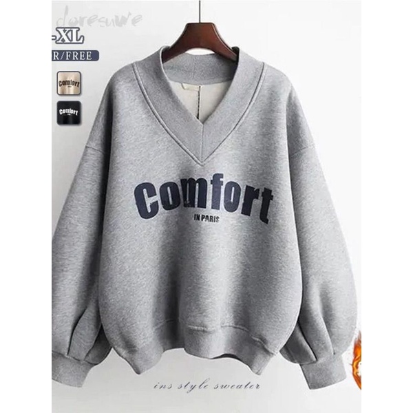 Jaket sweater Crewneck oversize pakaian pria wanita Outerwear Korean Style COMFORT Bahan Fleece