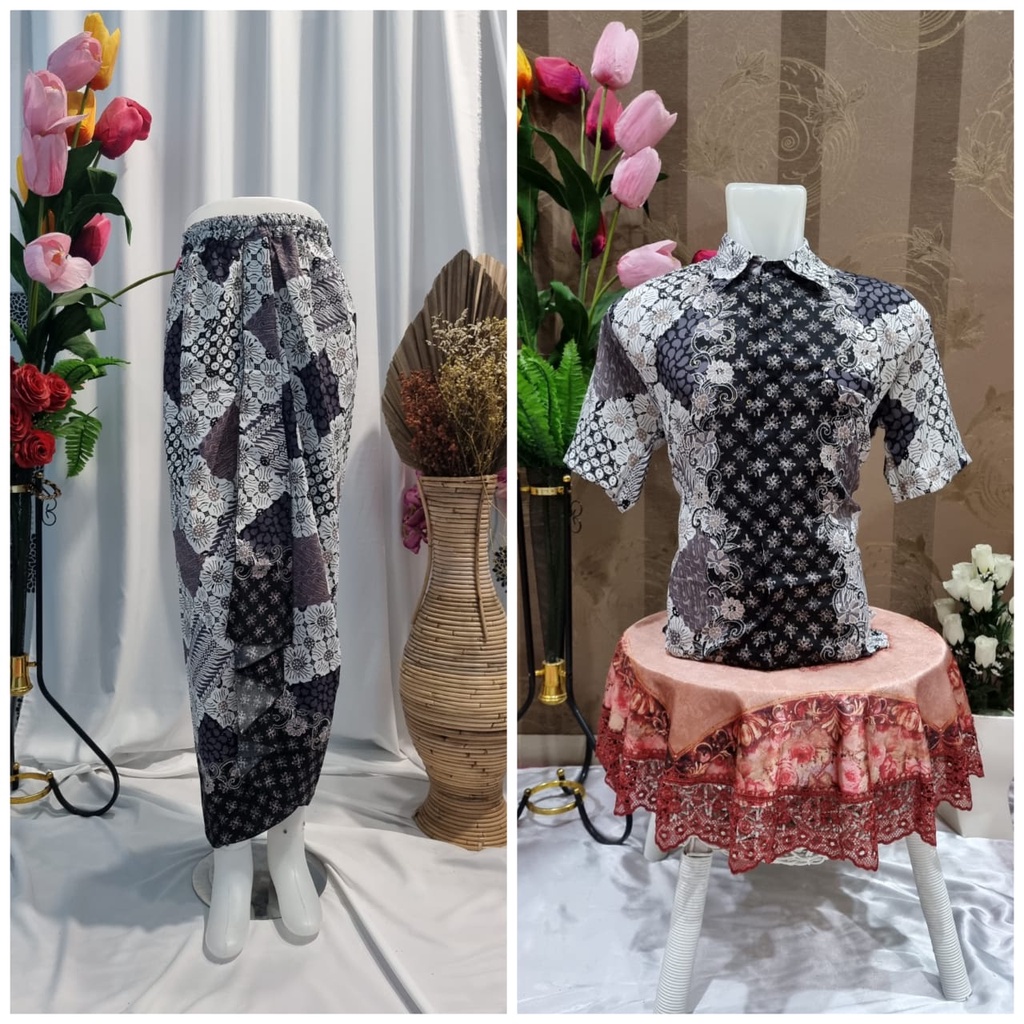 Gallery kebaya - Couple kemeja pendek mix rok rempel terbaru volume 2