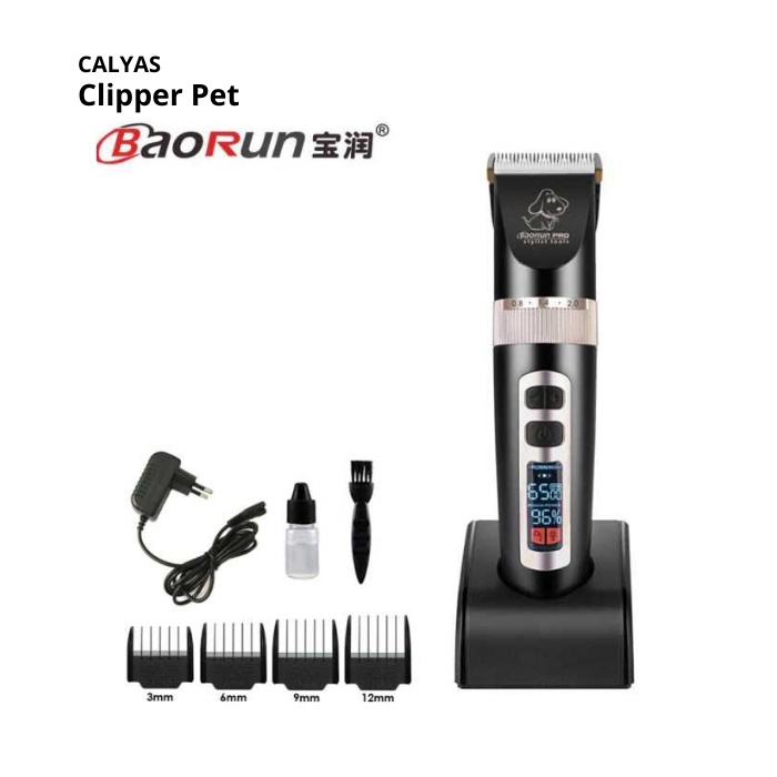 Alat Cukur Elektrik Bulu Hewan Anjing Pet Grooming Clipper With LCD Display - BAORUN PRO P9