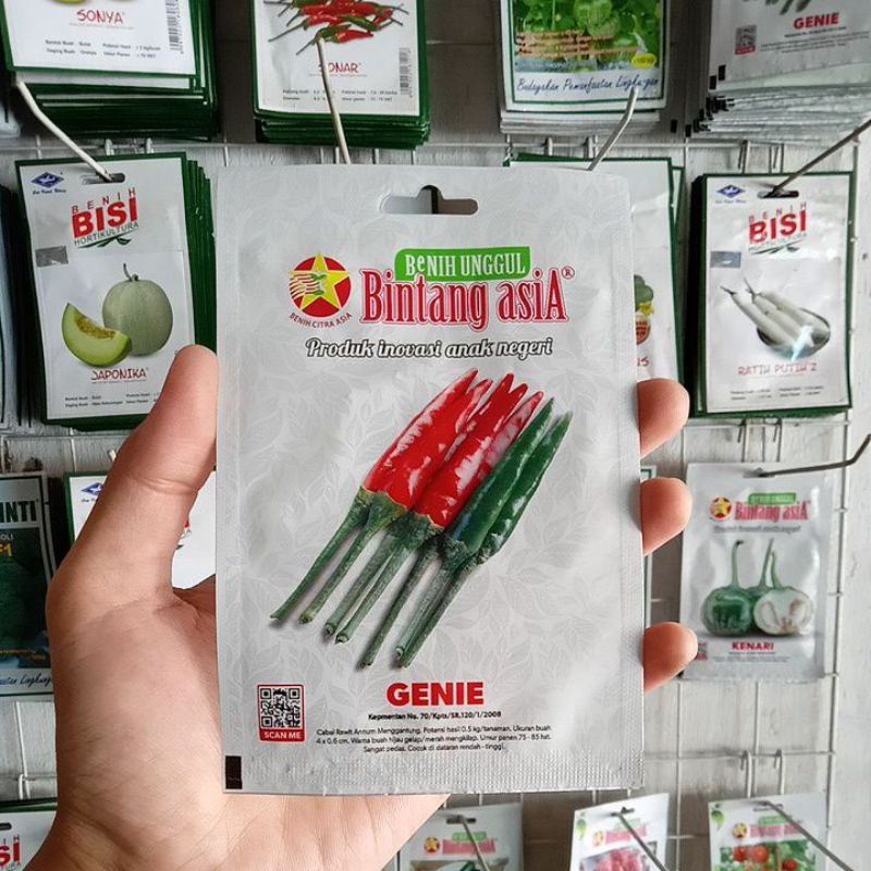 Benih Cabe Rawit Hijau Genie Isi 2gr