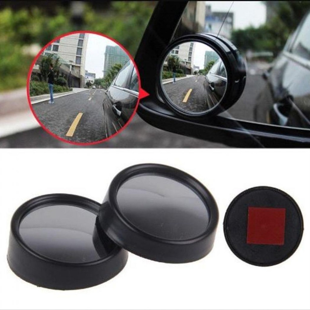 Kaca Spion Cembung Bulat Tempel Motor Mobil Anti Blind Spot