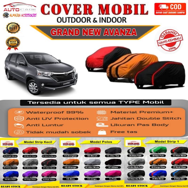 Mantel Cover Body Mobil Grand New Avanza Sarung Mobil Avanza Outdoor Indoor Sarung Mobil Avanza Waterproof