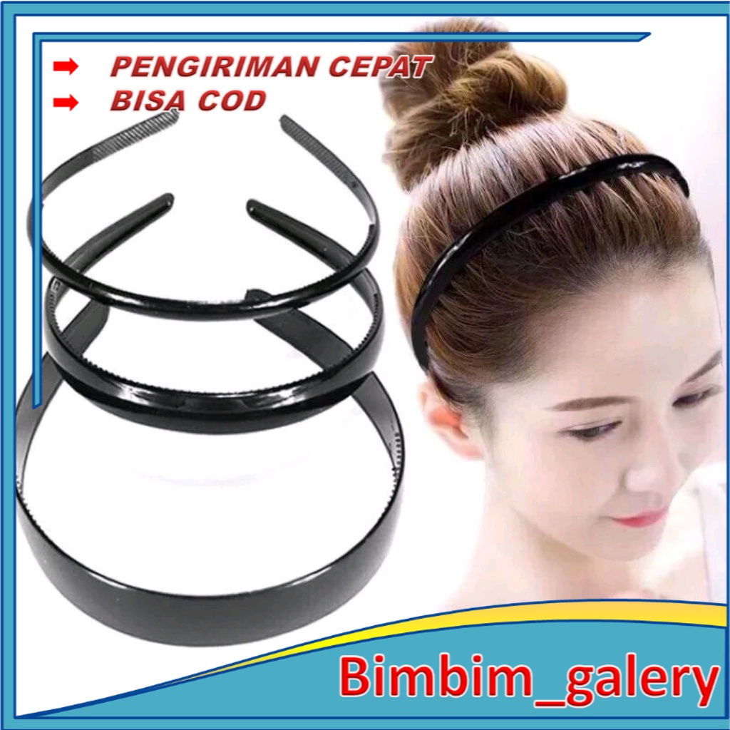 BIMBIM BANDO POLOS  WARNA &amp; HITAM PLASTIK Bando Korea polos bando dewasa