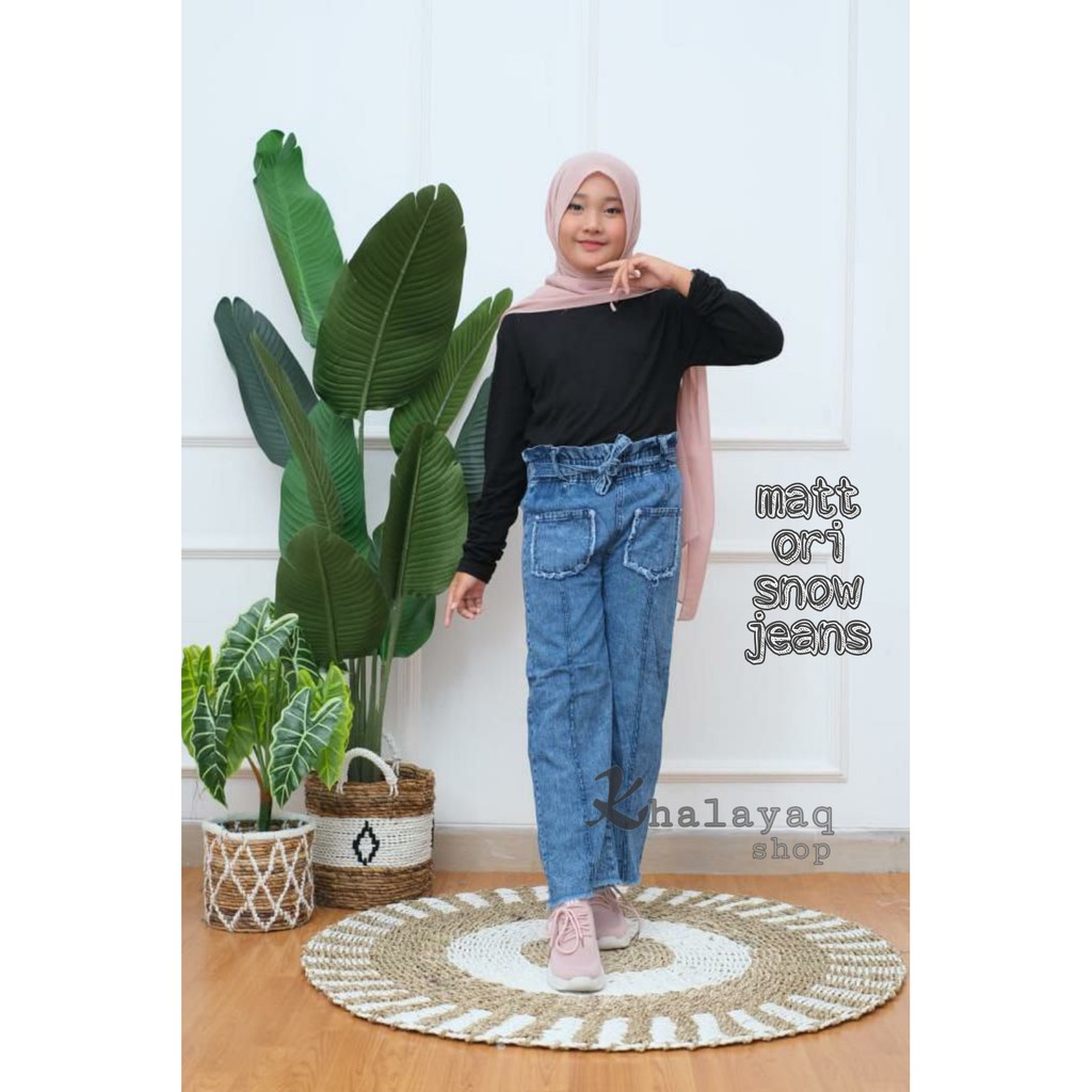 Kulot Jeans Anak / Celana Panjang Anak / Celana Anak Perempuan Usia 7-15 tahun