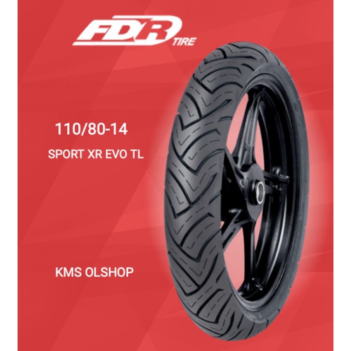 BAN LUAR FDR 110/80-14 TUBLES SPORT XR EVO TL BAN FDR 110/80-14 SPORT XR EVO TUBLES