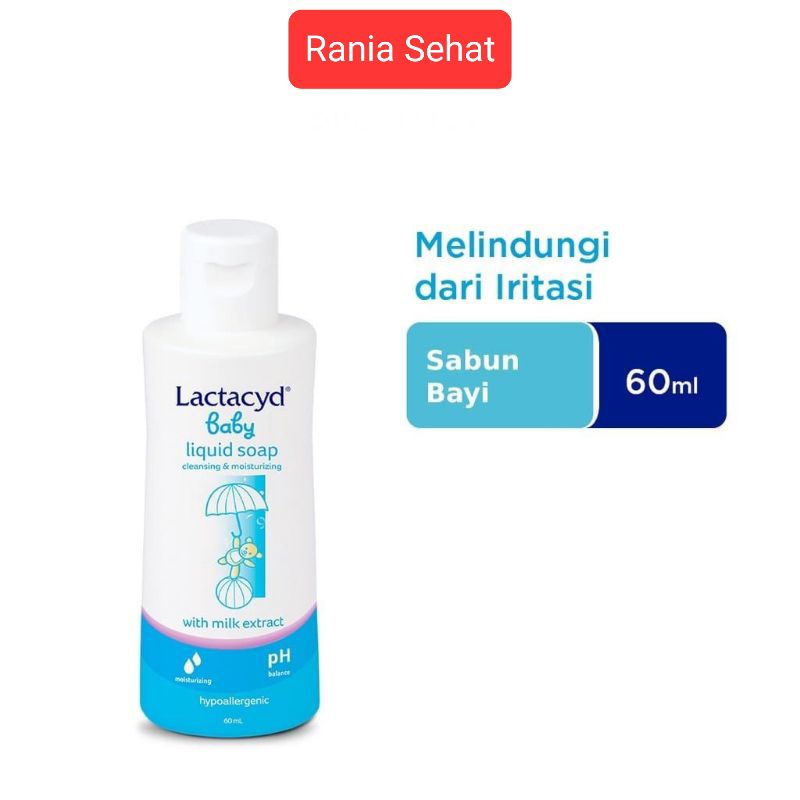 LACTACYD Baby Liquid Soap 60 ML / Sabun Mandi Bayi / Sabun Bayi / Sabun Cair Bayi