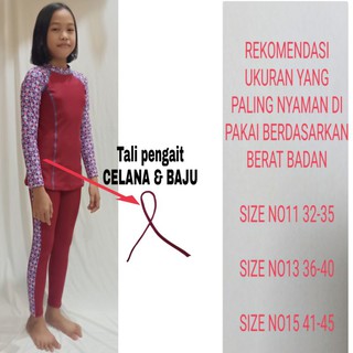 2 piece baju renang ABG  REMAJA usia 10 15 tahun baju  