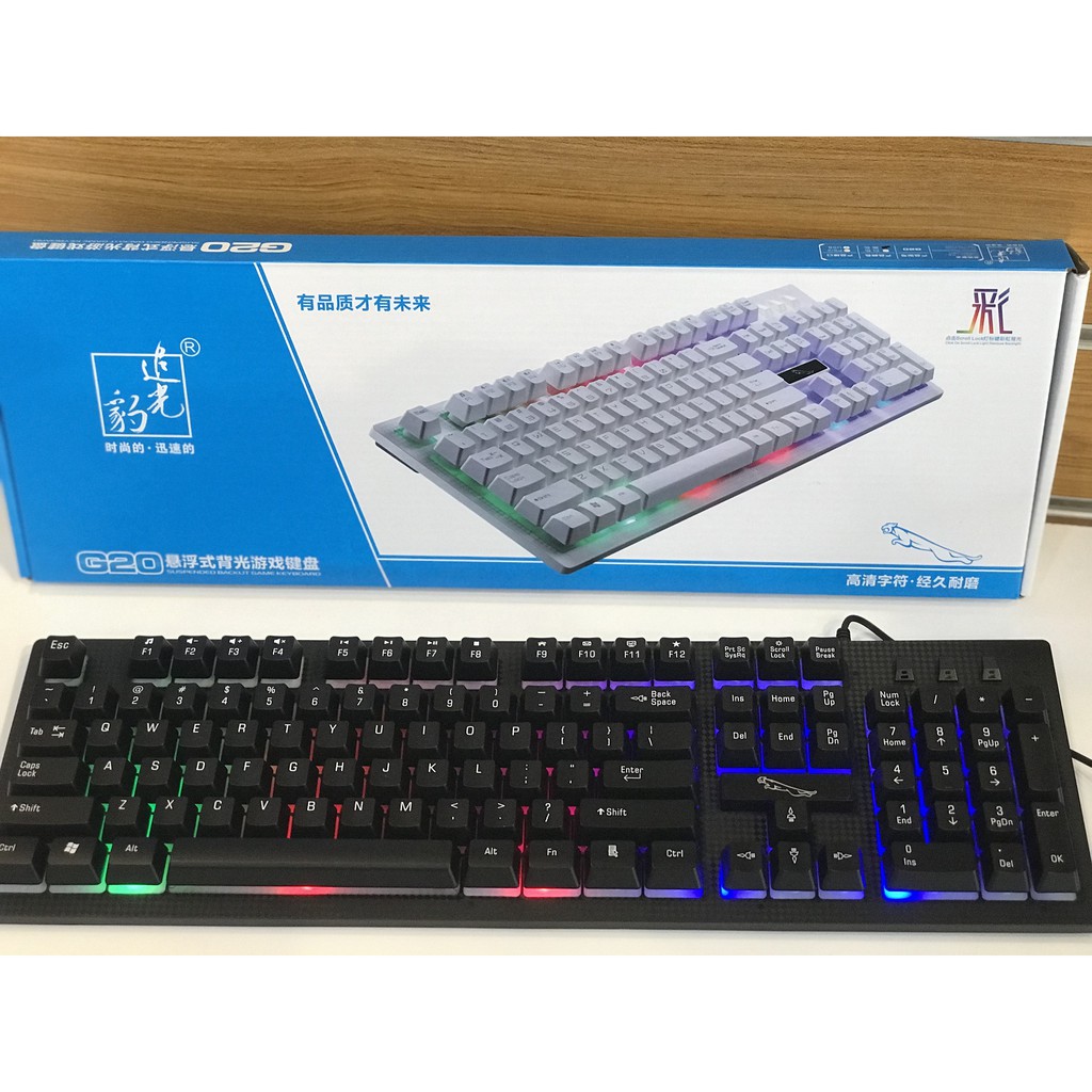 Keyboard Gaming LED RGB Leopard USB kabel Di PC Laptop Komputer