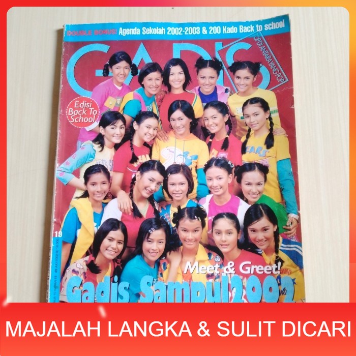 Majalah GADIS No.19 Jul 2002 MEET & GREET GADIS SAMPUL 2002 Langka