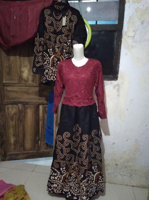Maura Couple - Sania Ruffle Batik Couple Ori Ndoro Jowi Garansi Termurah  Batik Couple Syahrini