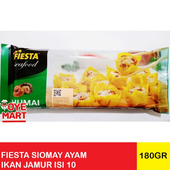 SIOMAY AYAM IKAN JAMUR FIESTA SEAFOOD 180GR SHUMAI DIMSUM ISI 10