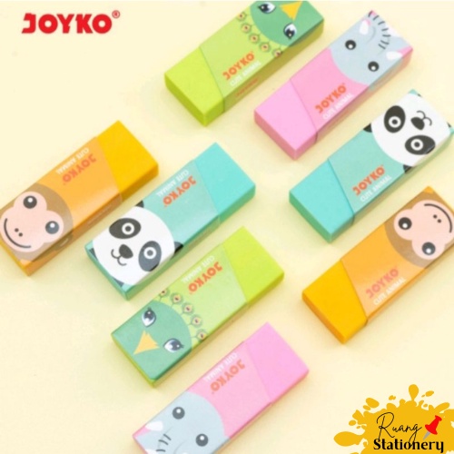 

JOYKO Penghapus / Eraser Pensil Motif Binatang Warna Warni Per Pcs ER-116