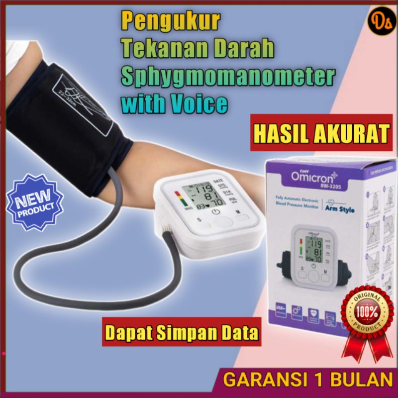 PROMO Pengukur Tekanan Darah Sphygmomanometer with Voice TaffOmicron OMHRAAWH