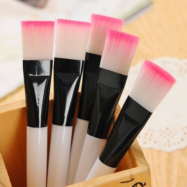 Kuas Makeup Brushes Kosmetik Pink/KUAS MASKER WAJAH SILIKON-MASK BRUSH MAKE UP BRUSH