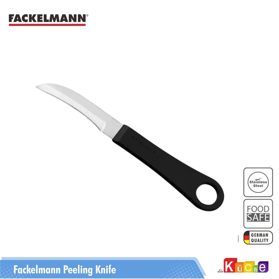 Fackelmann Peeling Knife – Pisau Kupas Stainless 16 cm, Gagang Ergonomis & Tajam