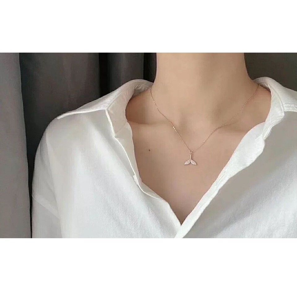 Kaling Mermaid choker kalung wanita Korea kreatif sederhana kalung zirkon