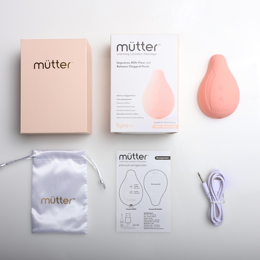 MUTTER Warming Lactation Massager Alat Pijat Laktasi ASI