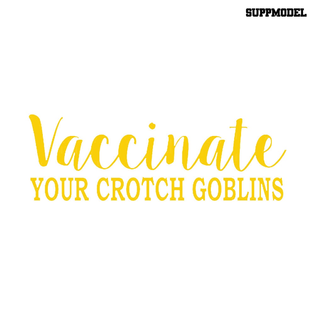Sticker Decal Reflektor Dekorasi Mobil Gambar Lucu Tulisan Vaccinate Your Crotch