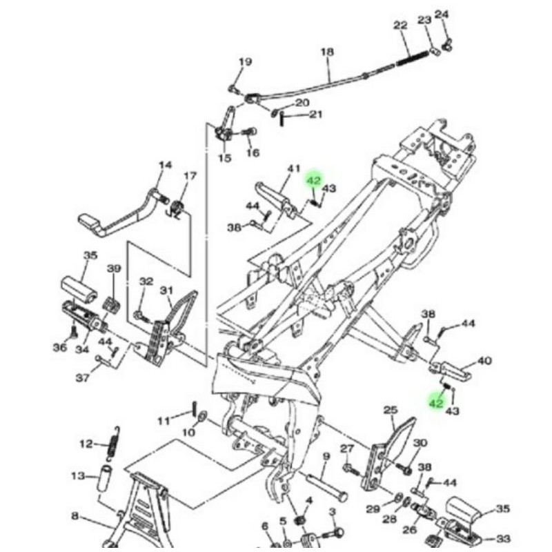 PER FOOTSTEP VIXION NMAX R15 LEXI BYSON AEROX 155 ASLI ORI YAMAHA 90501 12743