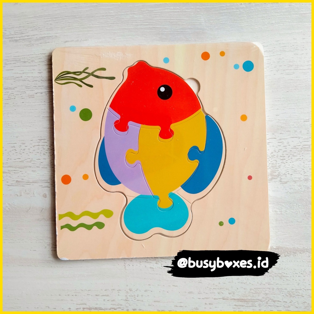 [busyboxes.id]mainan edukasi puzzle ikan wooden puzzle wooden toys aktivitas anak mainan kayu mainan TK