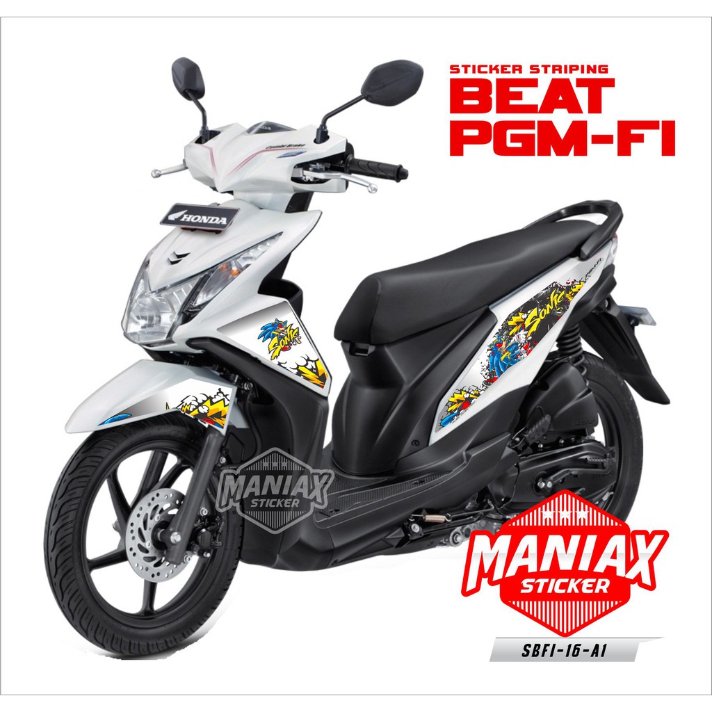 Jual Sticker Striping Honda Beat Fi Motif Sonic List Motor Stiker For Beat Fi Indonesia Shopee Indonesia
