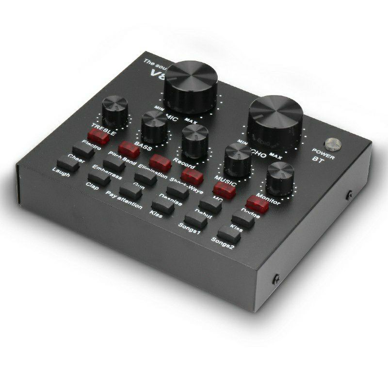 Sound card V8 Mixer Bluetooth SoundCard V8 Audio USB External Soundcard Mysunstore