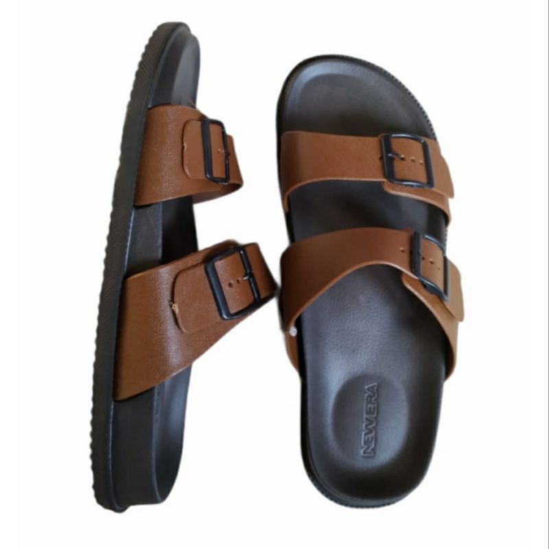 New Era MB E 5002 dan 75002 Sandal Pria Karet Slop Dewasa Slide Sendal Selop Distro Cowok Laki-laki Laki Ringan Nyaman Dipakai Murah Kekinian