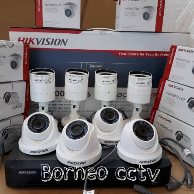 PAKET CCTV HIKVISION 8CHANNEL 2MP FULL HD 1080P TURBO HD KOMPLIT TGL PASANG