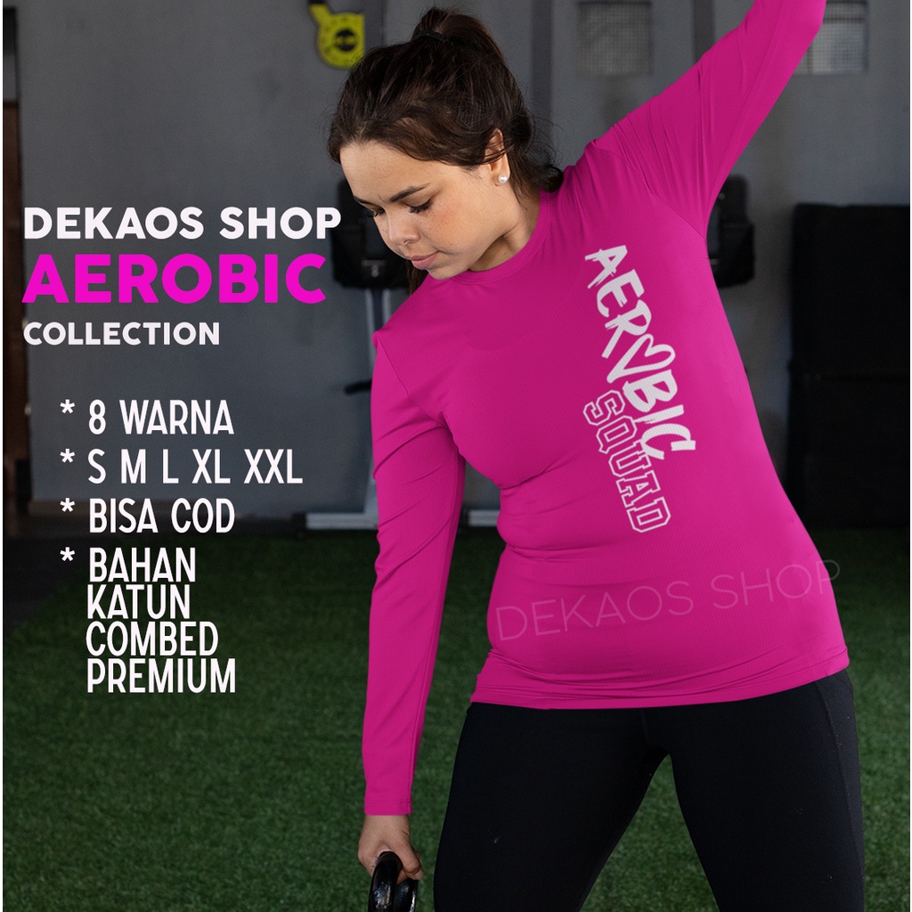 BAJU AEROBIC WANITA / KAOS AEROBIC WANITA / KAOS SENAM ZUMBA LENGAN PANJANG  / SETELAN ZUMBA / BAJU AEROBIC WANITA LENGAN PANJANG / KAOS AEROBIC SQUAD / BAJU SENAM WANITA / KAOS AEROBIC LENGAN PANJANG / KAOS AEROBIK WANITA / AEROBIC SQUAD / DEKAOS 1060LO-2