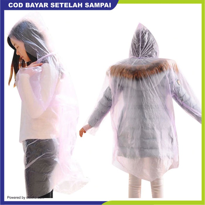 disposable raincoat jas hujan 1x pakai event becek plastik kecil 20gr