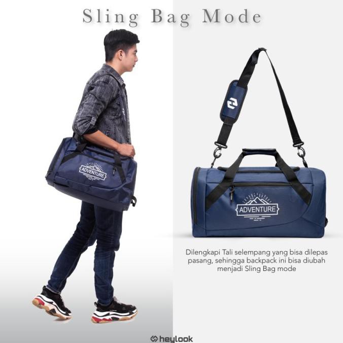 Tas Gym / Travel / Olahraga / Bacpaker Adidas Multy - Black Gold