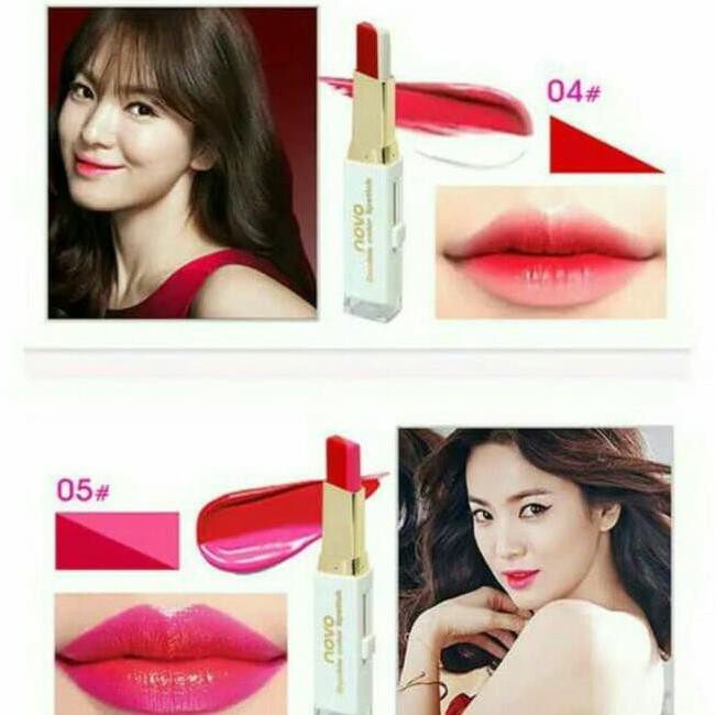 cli8 lipstik novo 2 tone bar original-novo lipstik 2 tone ml2g