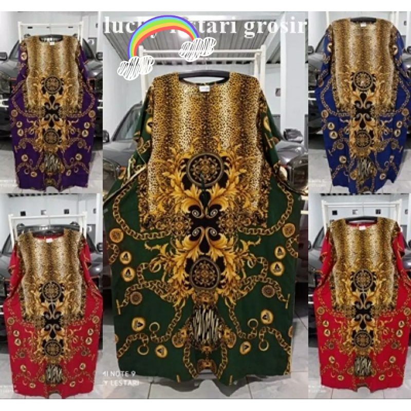 Daster Putri Ayu Jumbo Kalong Arab Motif Macan LD 150, BB 60kg - 100kg, Bahan Adem