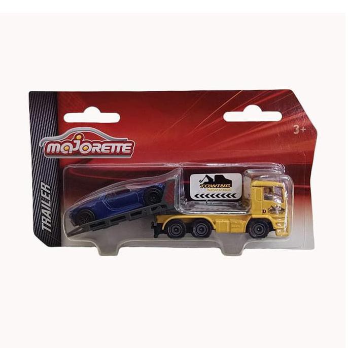 MAJORETTE TRAILER CITY SET MAN TGA TOWING TRUCK WITH PORSCHE 918