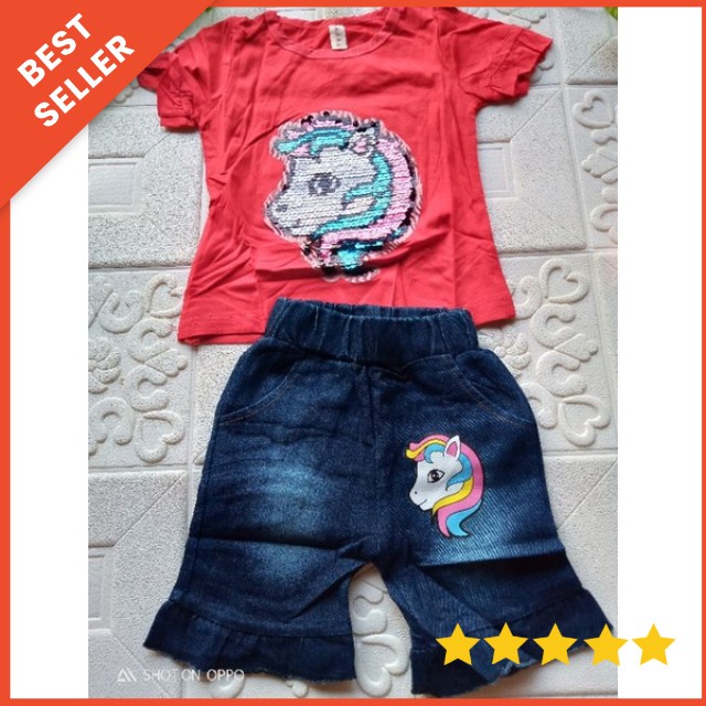 [0-4 TAHUN] BAJU SETELAN JEANS ANAK PEREMPUAN IMPORT 0-4 TAHUN HOTPANTS SETELAN BAYI DAN ANAK IMPORT BUNGA FLOWER / SETELAN CELANA JEANS PENDEK ANAK CEWEK IMPORT / SETELAN HOTPANTS JEANS KAOS ANAK IMPORT 6bln 1th 2th 3th 4th